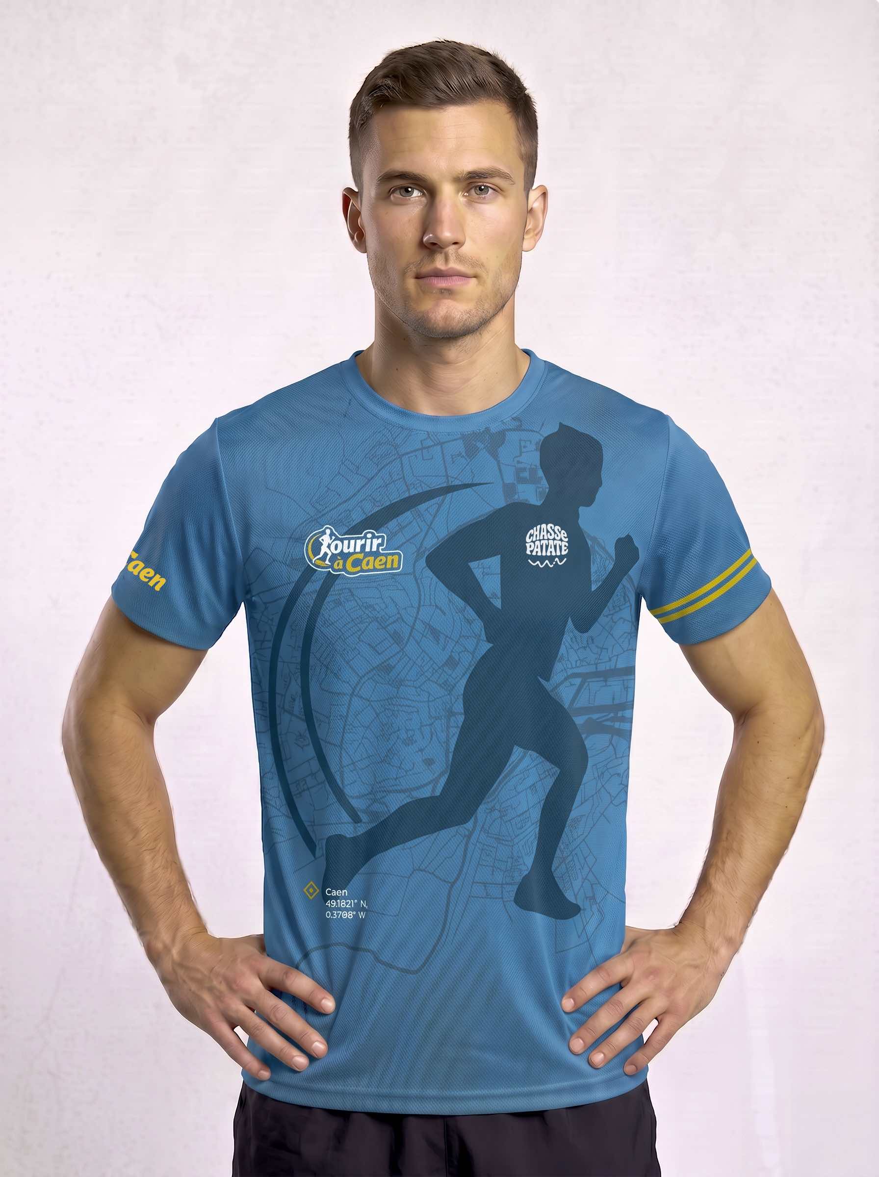 VISUEL DOS Maillot running Courir à Caen – Image 1