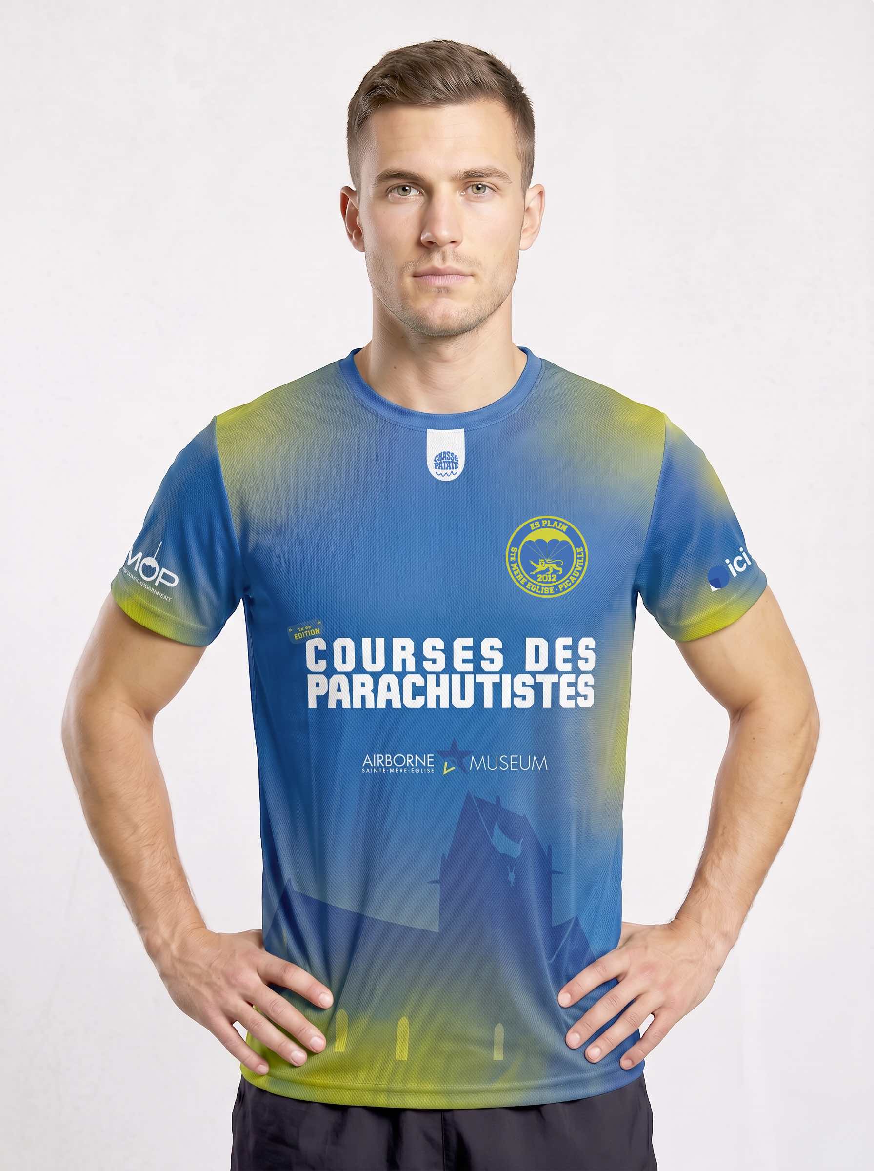 VISUEL STUDIO FACE Maillot running Courses des parachutistes – Image 1